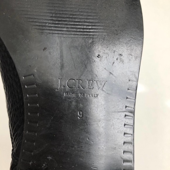 J.Crew Pebble Leather Ankle Booties Size 9 Black - Picture 8 of 9